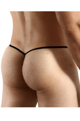 Black doreanse 1306-blu mesh g-string thong with thin sleek design showing the back side of the underwear