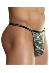 Doreanse 1312-prn camouflage color printed thong with black elastic waistband showing front side design