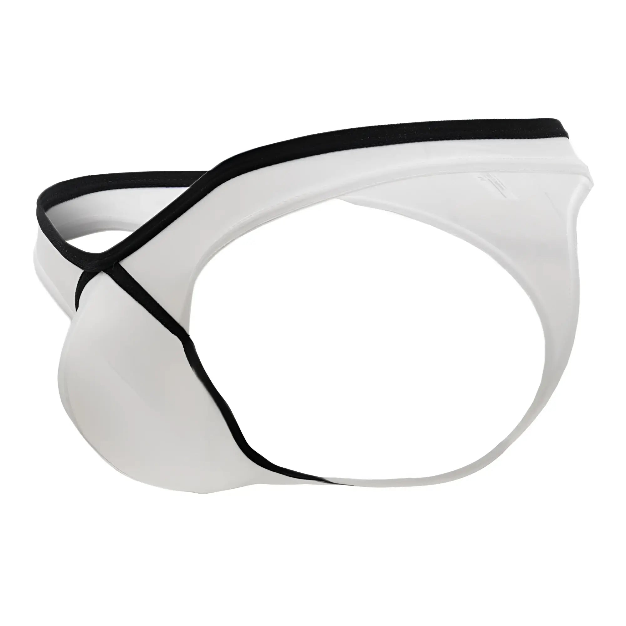 Doreanse 1332-WHT loop thong white athletic briefs with black accents and sleek form-fitting design front view