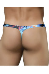 Blue and orange tropical print thong by doreanse 1341-prn featuring vibrant colors and comfortable fabric for deep sea style