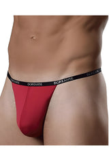 Red doreanse 1390-RED aire thong with black elastic waistband and white brand name lettering in red color