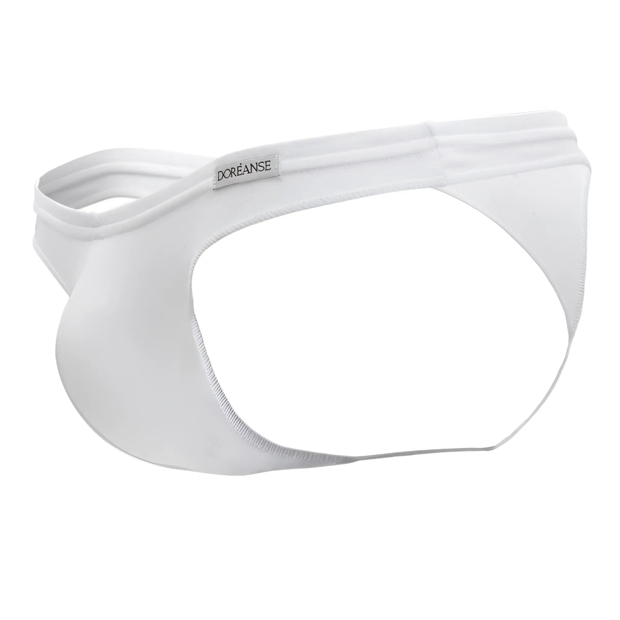 Doreanse 1392-WHT euro thong men’s briefs in white with smooth form-fitting design and elastic waistband