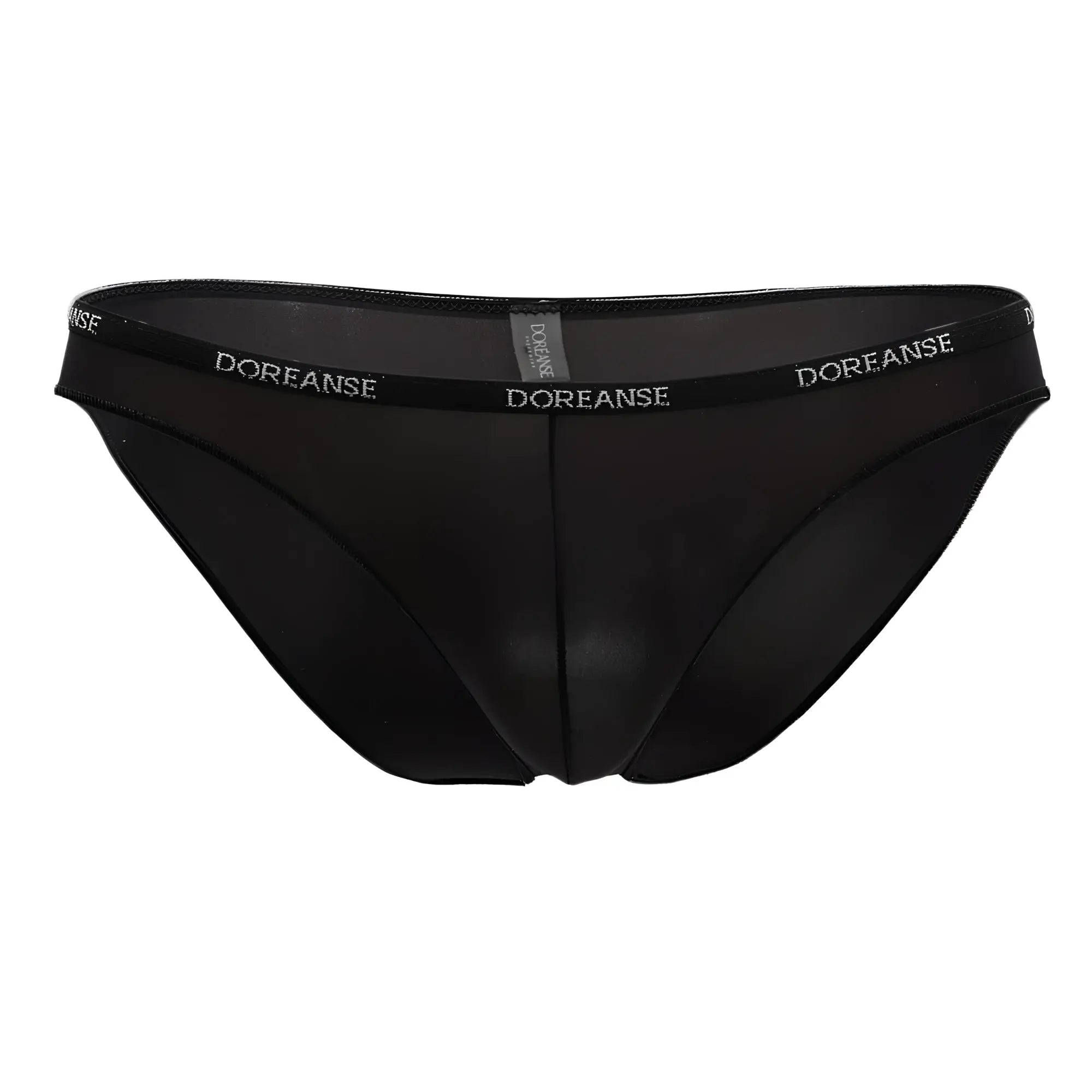 Black doreanse 1395-blk aire bikini briefs with smooth form-fitting design and subtle waistband branding