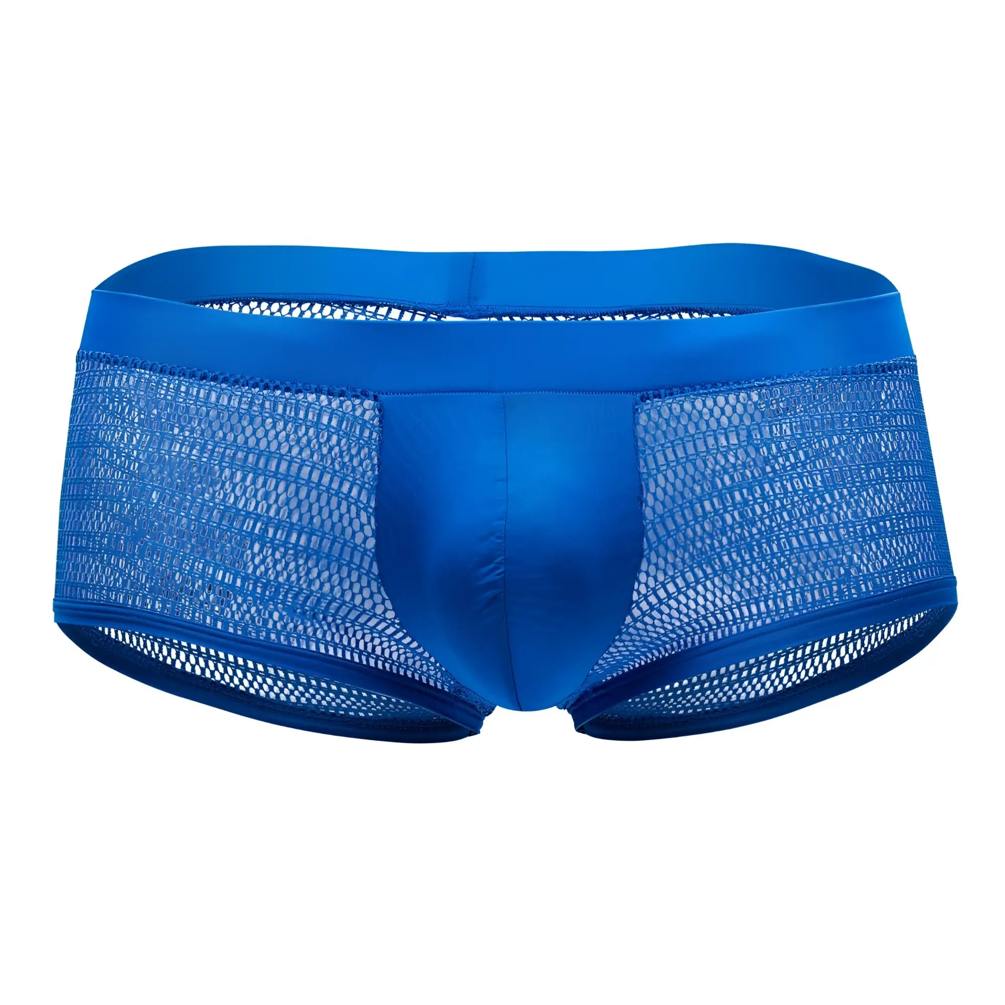 Doreanse 1588-BLU mesh trunk in bright blue with a solid satin-like front panel and breathable mesh fabric