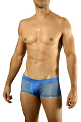 Blue mesh briefs with a solid blue waistband doreanse 1588-blu mesh trunk in blue color