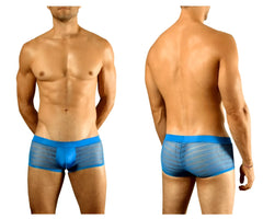 Doreanse 1588 blu blue mesh briefs with solid blue waistband breathable lightweight men’s underwear trunk
