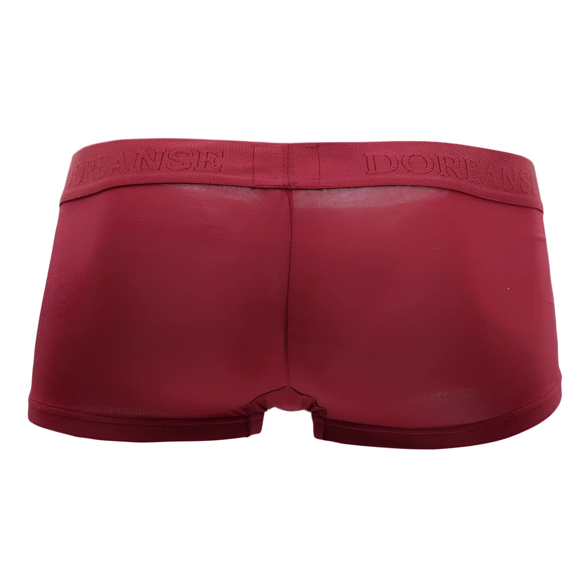 Doreanse 1760-brd low-rise trunk briefs in bordeaux with smooth stretchy fabric waistband for comfortable fit