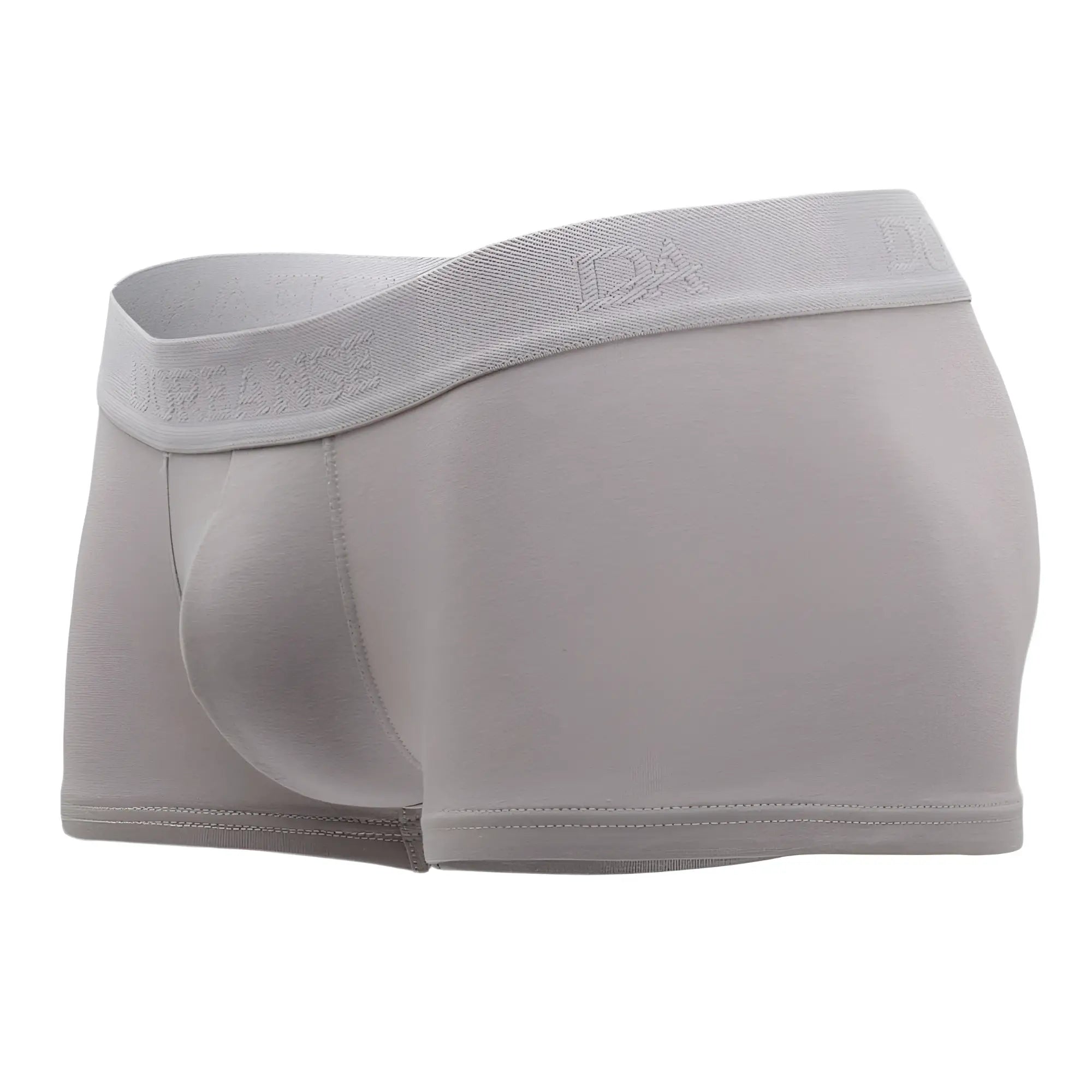 Gray doreanse 1760-gry low-rise trunk briefs with a subtle textured waistband featuring daniel branding in raised letters