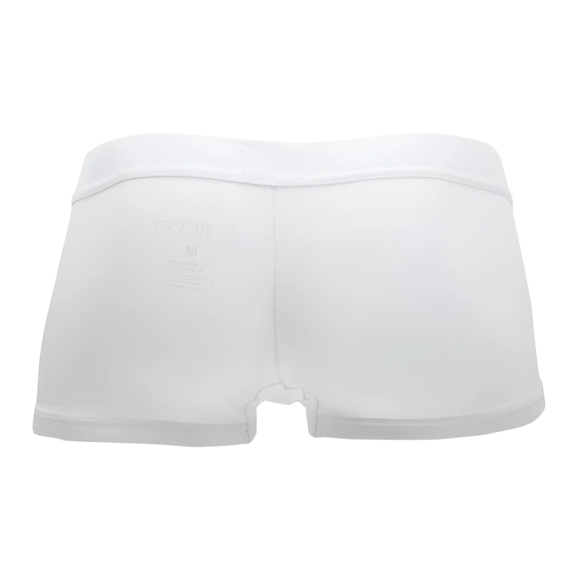 White low-rise cotton trunk briefs by doreanse with smooth seamless design and elastic waistband