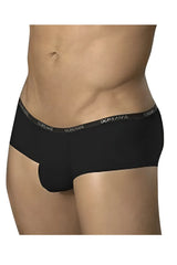 Doreanse 1781-BLK naked mini trunk black briefs with subtle white logo waistband for comfortable everyday wear