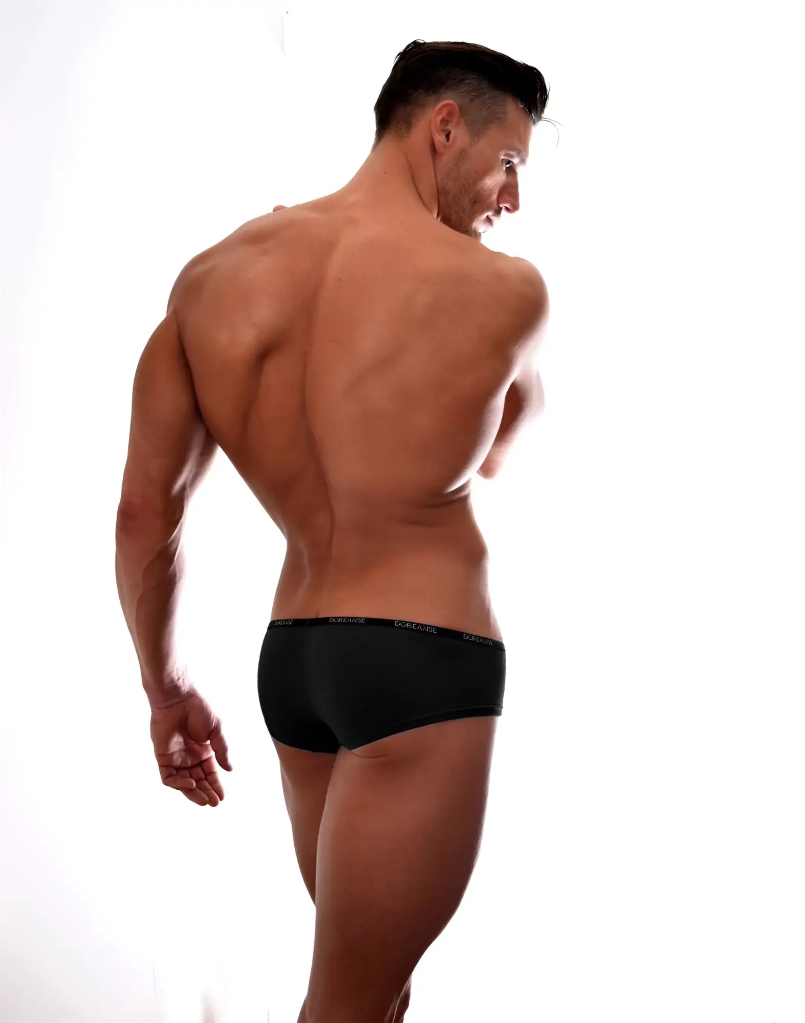 Doreanse 1781-blk naked mini trunk black briefs with subtle elastic waistband for comfortable everyday wear