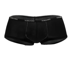 Black doreanse 1781-blk naked mini trunk briefs with subtle textured waistband and matching stitching details