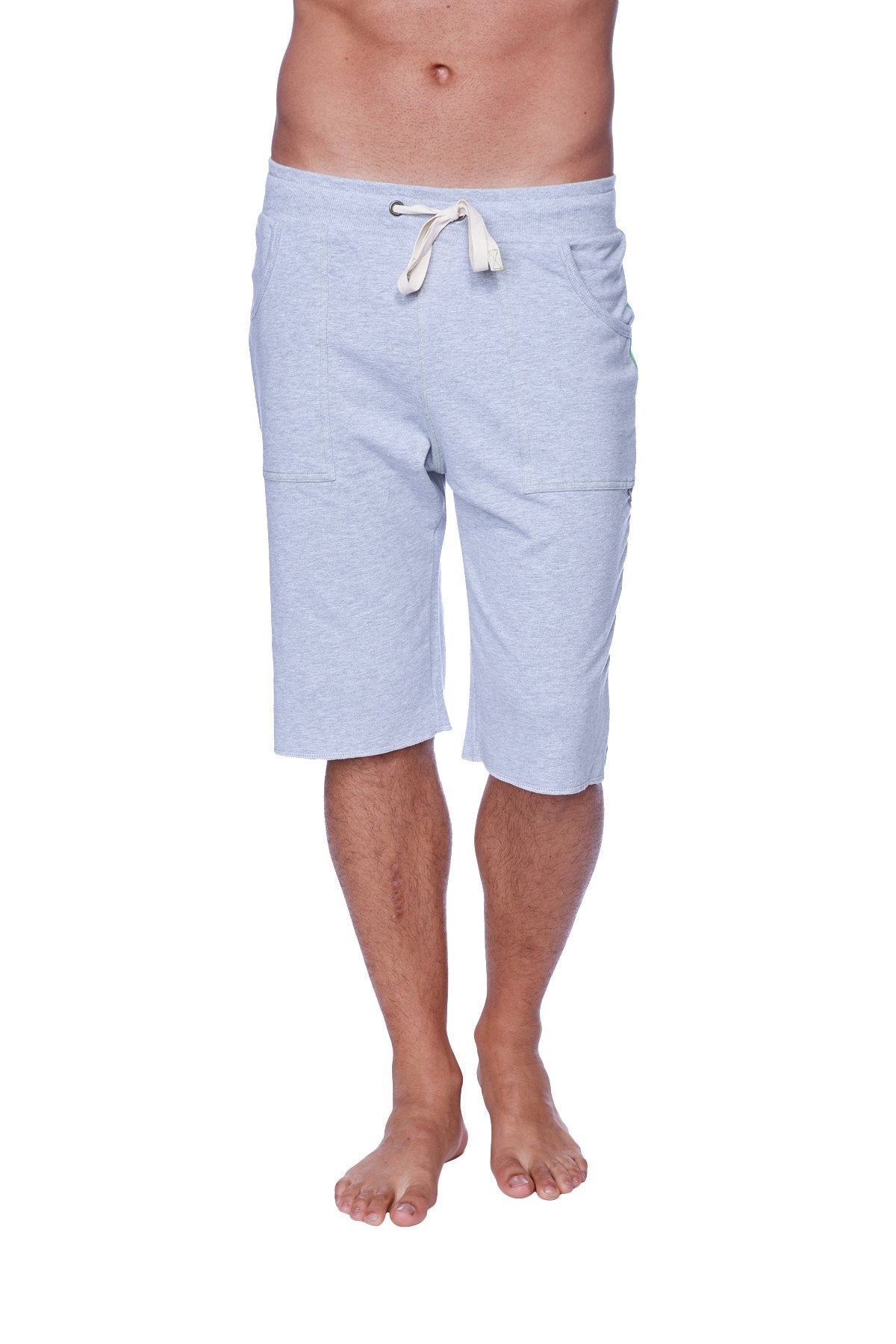 Short Eco-Track (Gris chiné avec vert)