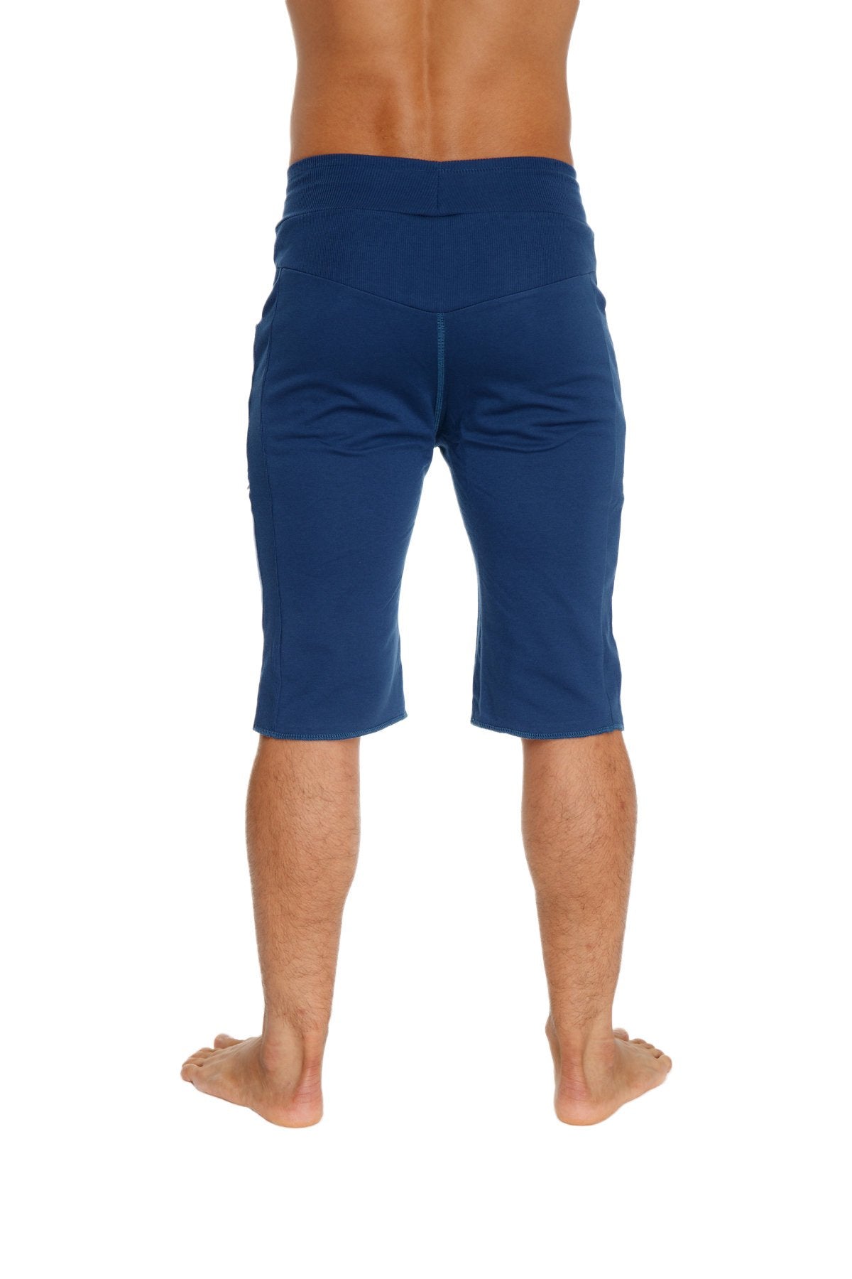 Eco-track short royal blue high-waisted navy blue athletic shorts with subtle side pockets for active wear