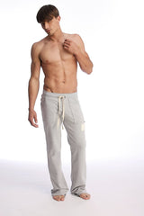 Edge eco-track and yoga sweat pant heather grey soft textured light gray with drawstring waistband and side pockets
