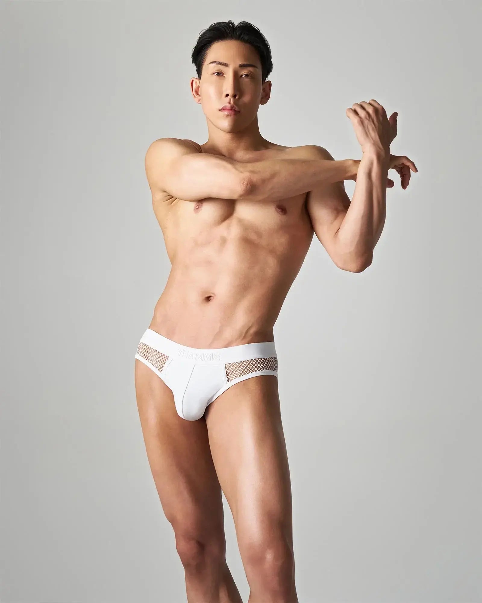 Edge net brief white mesh trimmed briefs with sleek modern design and breathable fabric for everyday comfort