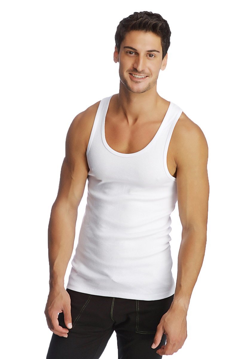 White cotton edge sustain tank top with simple fitted design perfect for casual summer wear