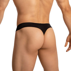 Black Edipous EDK024 thong made of smooth stretchy fabric with minimalistic design shown from the back side