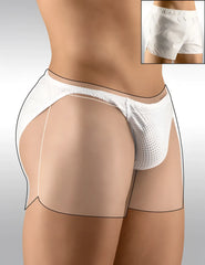 White ergowear built in feel bikini mesh briefs with elastic waistband for gym shorts size medium ew1066 egsfs9w