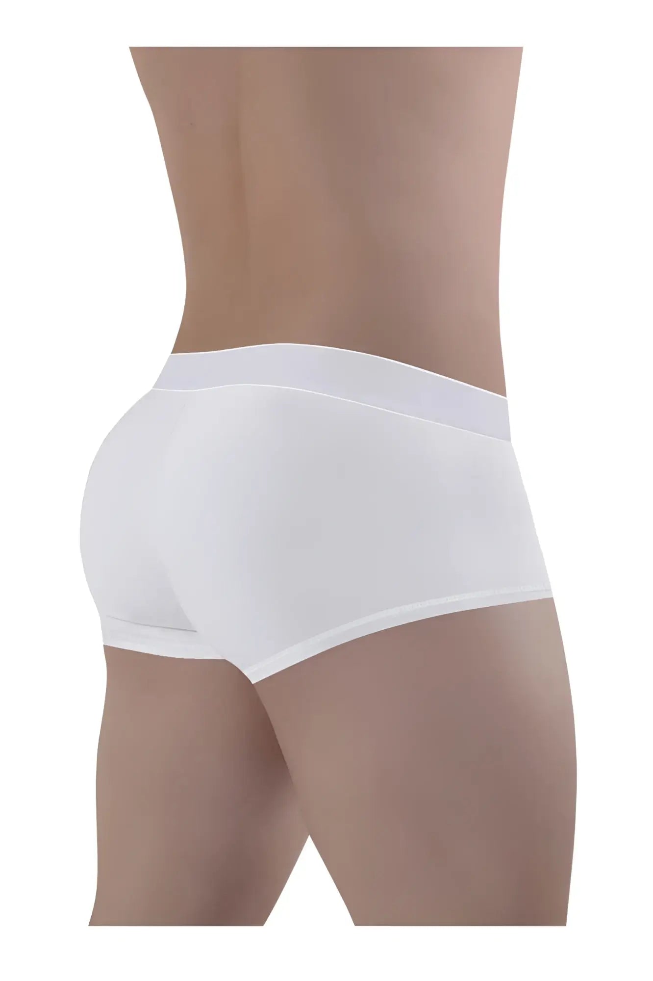 Ergo wear ew1476 max cotton white trunks with smooth seamless design and elastic waistband for comfortable fit
