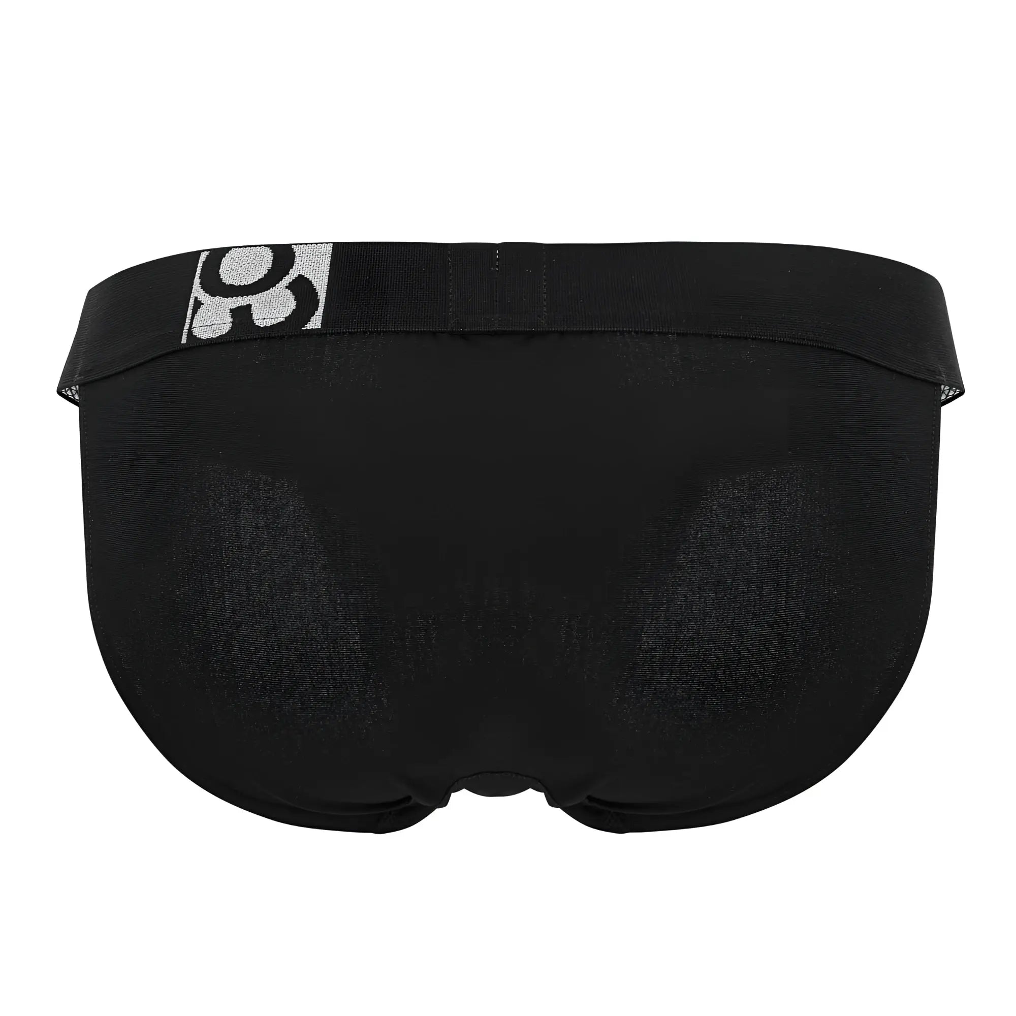 Black men’s briefs ErgoWear EW1483 max cotton bikini in black with a silver logo on the waistband