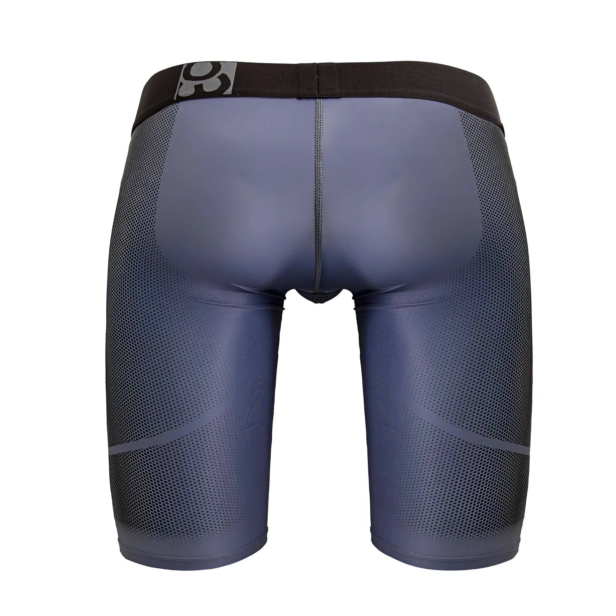 Dark gray ergoWear ew1609 max se athletic briefs with black waistband and white 3 made of stretchy mesh fabric