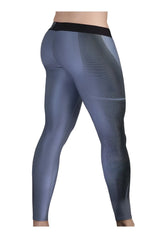 Gray athletic leggings with black waistband and mesh thigh panels from ergowear ew1610 max se product line