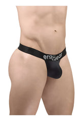 Black ergonomic briefs with sleek form-fitting design and ergowear logo on waistband ergoWear ew1687 max flow g-string