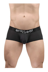 Black ergowear ew1689 max flow trunks ergonomic briefs with textured mesh fabric and white logo waistband