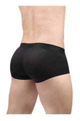 Black mesh ErgoWear EW1689 MAX FLOW trunks with a smooth elastic waistband for breathable comfort