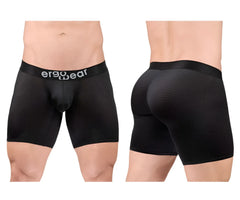 Black ergo wear ew1690 max flow boxer briefs with mesh texture and ergonomic design for breathability and comfort