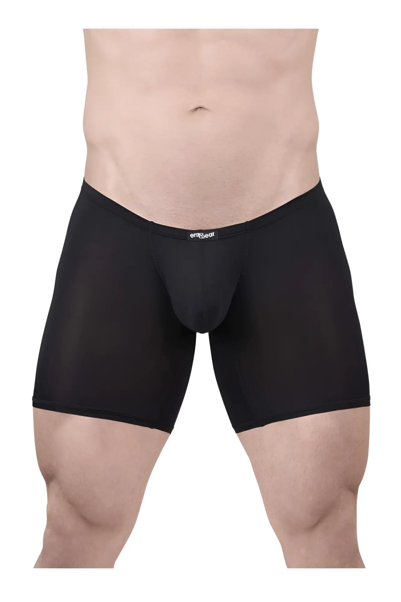 Ergowear ew1702 x4d black boxer briefs for men with a snug fit and subtle logo on the waistband
