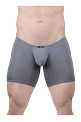 ErgoWear ew1706 x4d gray men’s boxer briefs with snug form-fitting design and visible brand tag at waistband