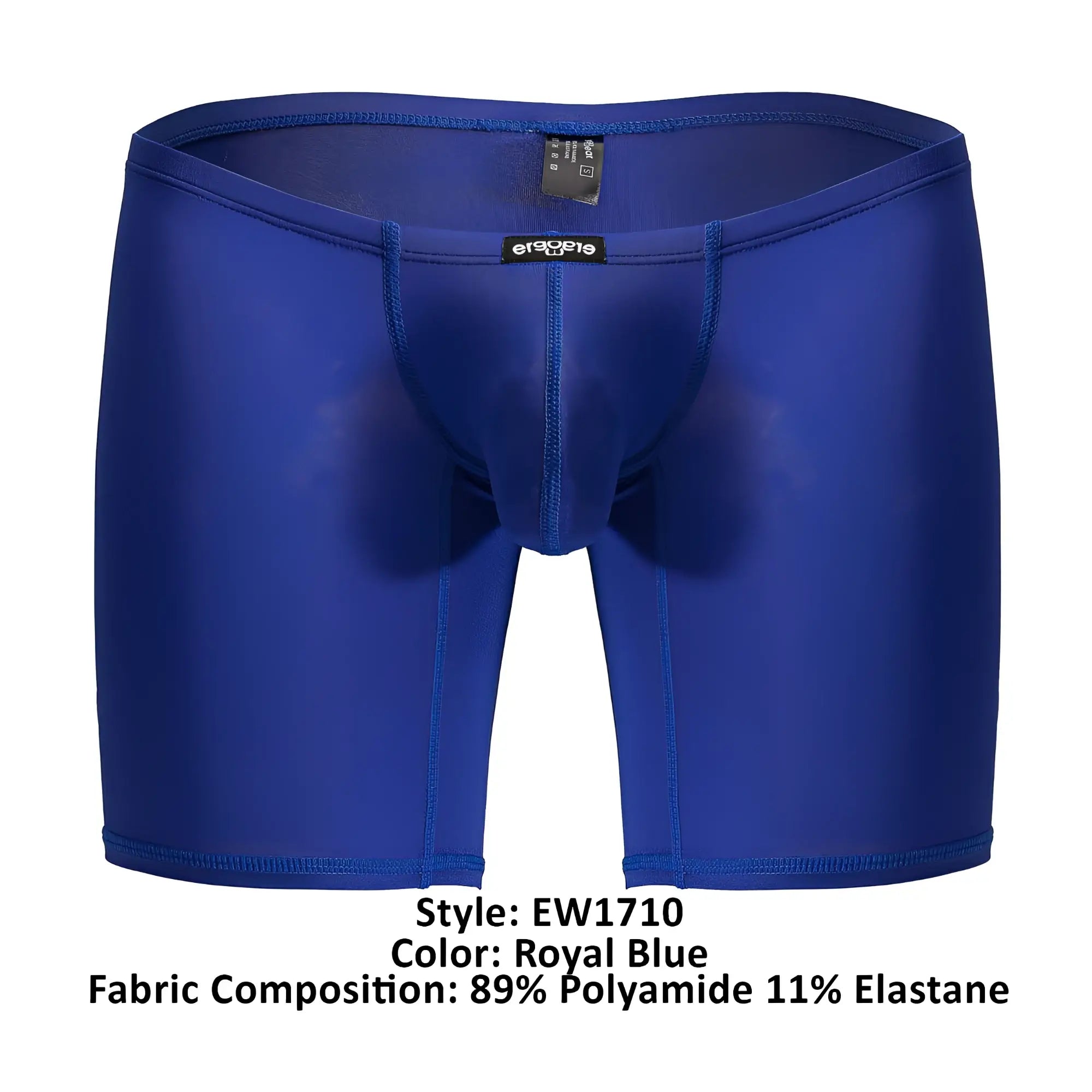 Royal blue ergowear ew1710 x4d men’s boxer briefs with snug fit seam detailing made of 89percent polyamide 11percent elastane