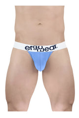 Light blue ergonomic cotton bikini briefs with white waistband and ergowear logo by ergowear ew1712 max cotton