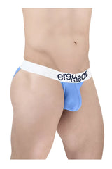 Light blue ergo wear ergonomic briefs with white waistband logo made of cotton for comfortable everyday wear