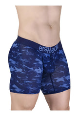Blue camo ergowear ew1721 max se boxer briefs with dark blue waistband made for men’s comfort and support