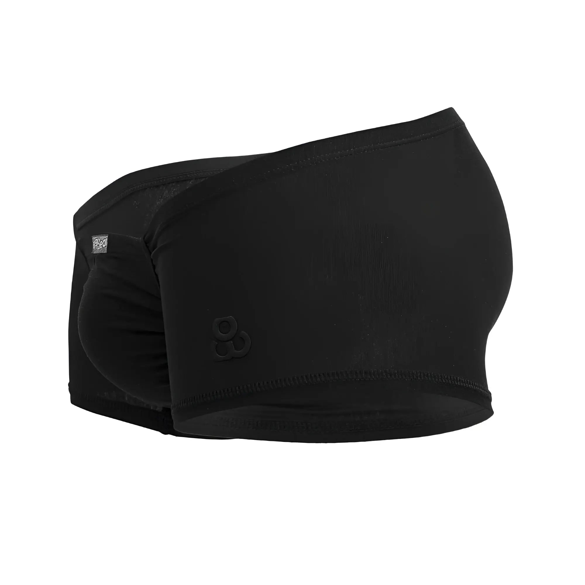 Black seamless ergonomic cotton athletic briefs with subtle logo on side by ergowear ew1728 feel gr8 trunks