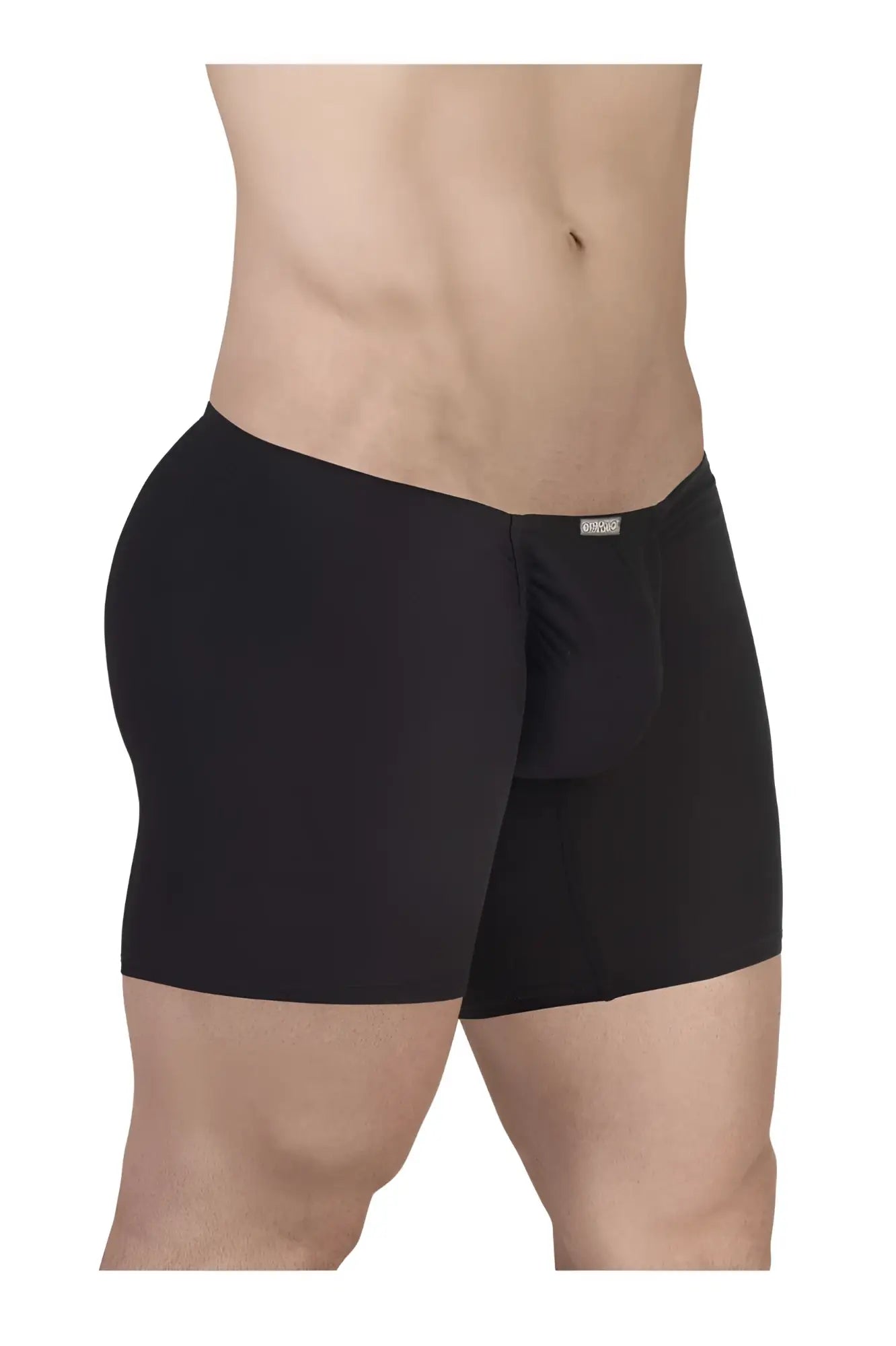 Black ergowear ew1729 feel gr8 cotton boxer briefs with contoured pouch and elastic waistband