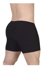 Black ergowear ew1729 feel gr8 cotton boxer briefs with smooth seamless design in a form-fitting style