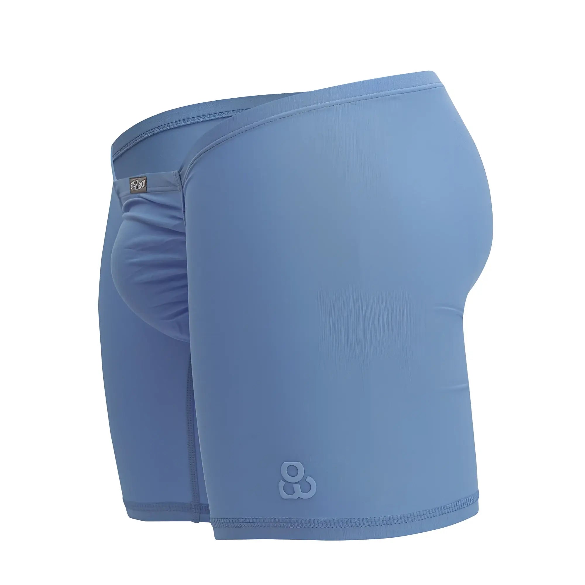 Light blue ergo wear ew1733 feel gr8 cotton boxer briefs with subtle textured fabric and small embroidered logo
