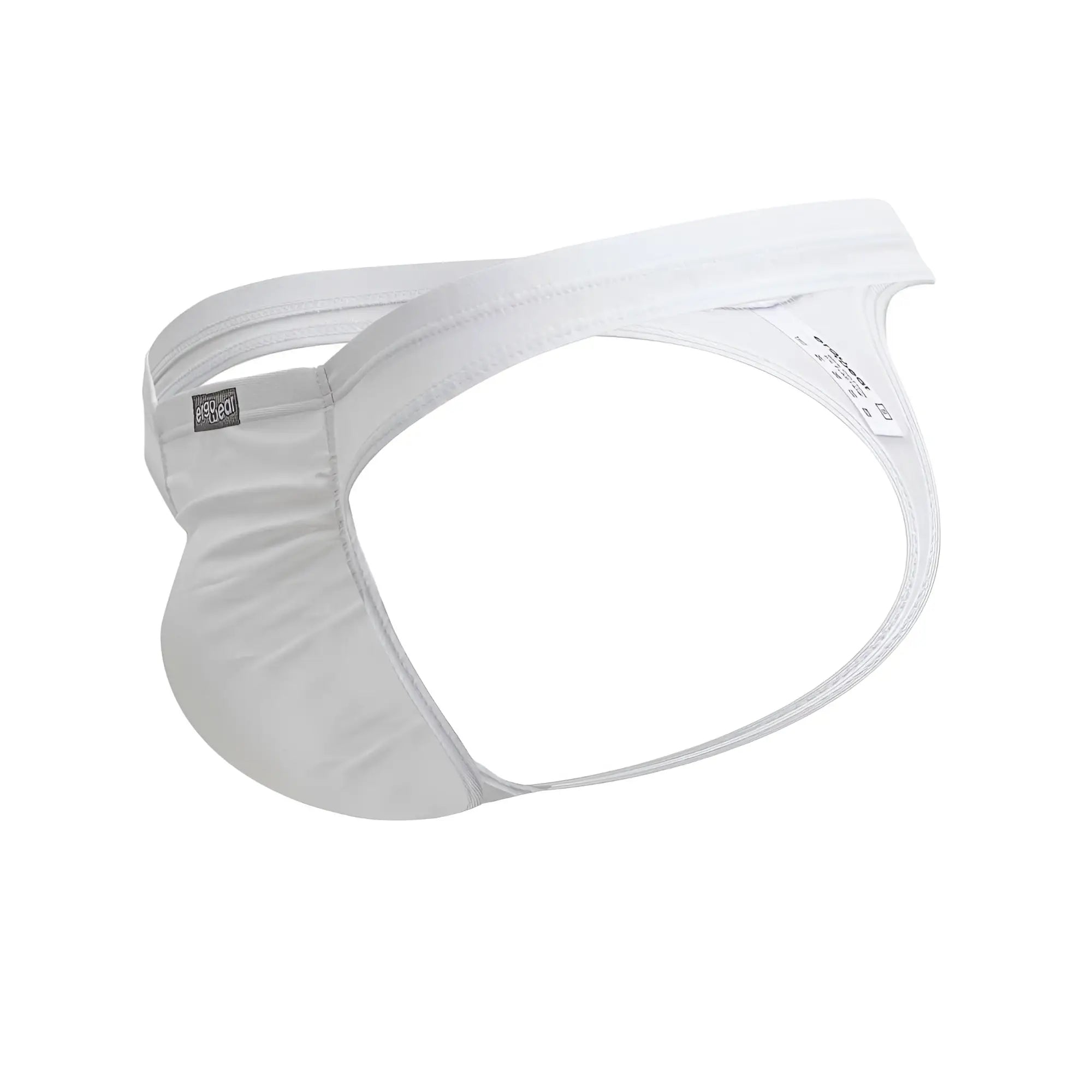 White ergo wear ew1734 feel gr8 cotton thong briefs with seamless fabric and subtle stitching details