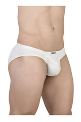 White men’s briefs ergoWear ew1735 feel gr8 cotton bikini with smooth form-fitting design and subtle brand tag