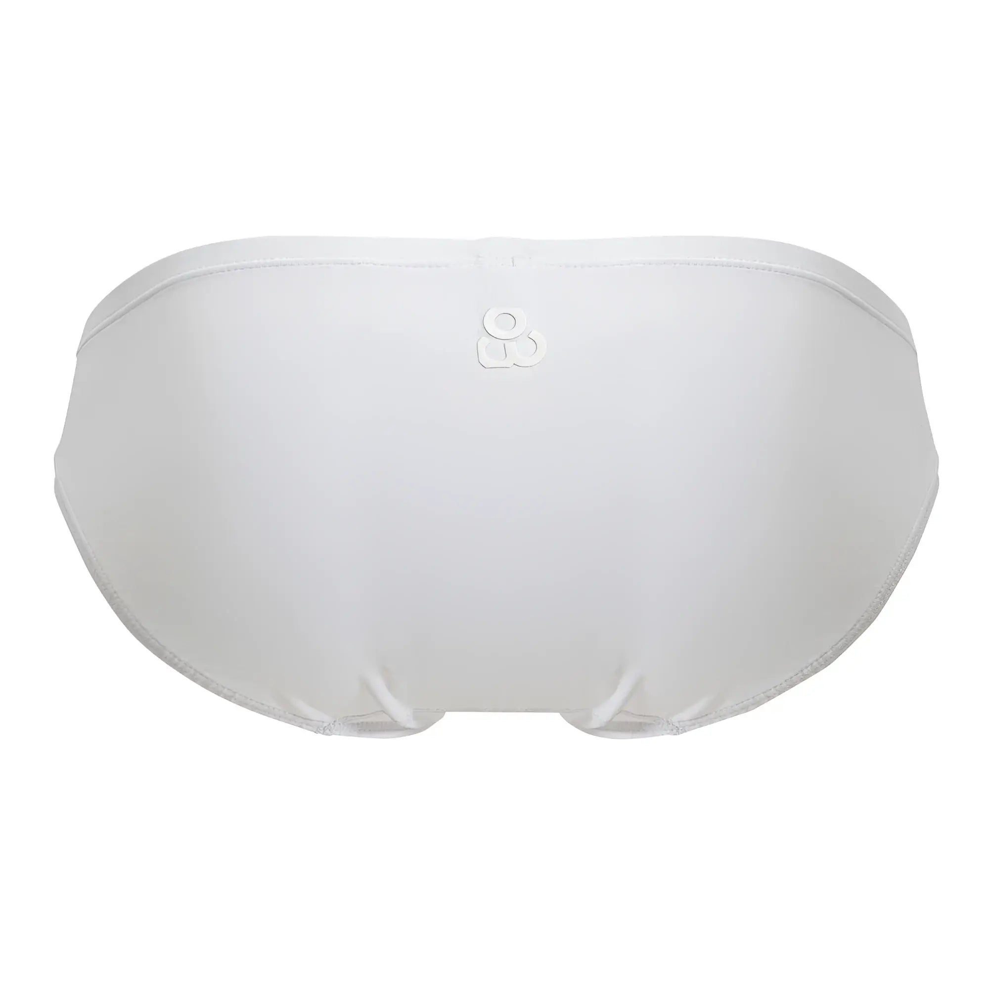 White cotton bikini briefs by ergowear ew1735 feel gr8 with subtle logo embroidery at the center