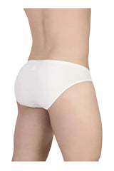 White cotton briefs with subtle logo on waistband ergoWear ew1735 feel gr8 cotton bikini color white