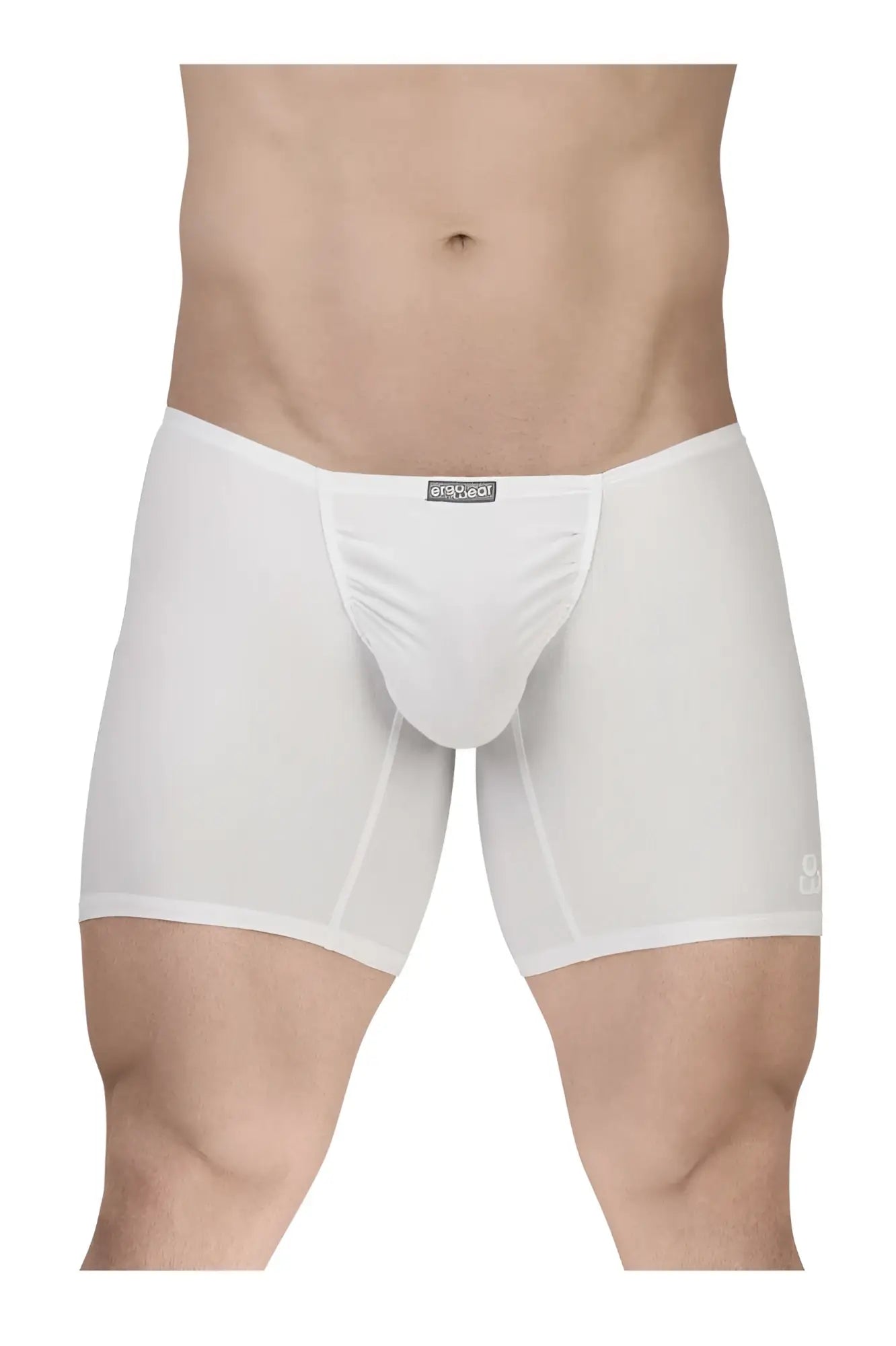 ErgoWear EW1737 FEEL GR8 white cotton boxer briefs with a contoured pouch and subtle seam detailing