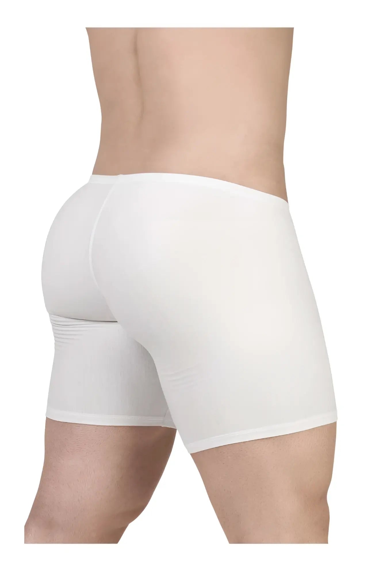 White ergoWear ew1737 feel gr8 cotton boxer briefs with smooth form-fitting fabric and seamless design