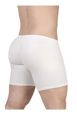 White ergoWear ew1737 feel gr8 cotton boxer briefs with smooth form-fitting fabric and seamless design