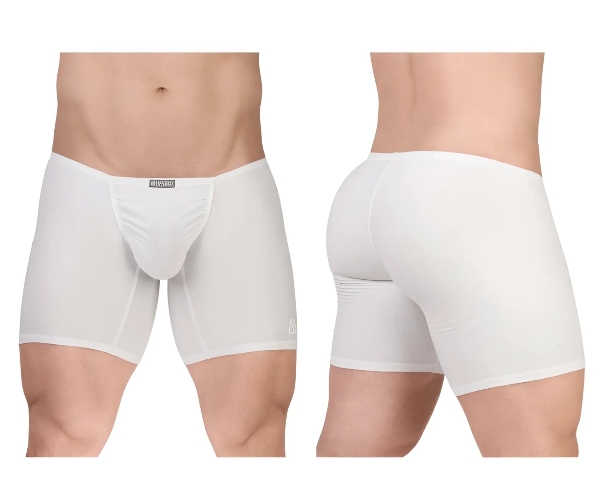 White ergoWear ew1737 feel gr8 cotton boxer briefs with supportive form-fitting design and subtle waistband branding