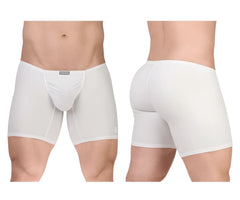 White ergoWear ew1737 feel gr8 cotton boxer briefs with supportive form-fitting design and subtle waistband branding